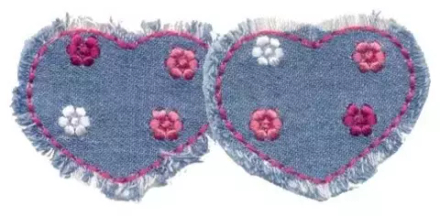 Термоаппликация HKM "Сердечко", 6,5 х 4 см, 1 шт