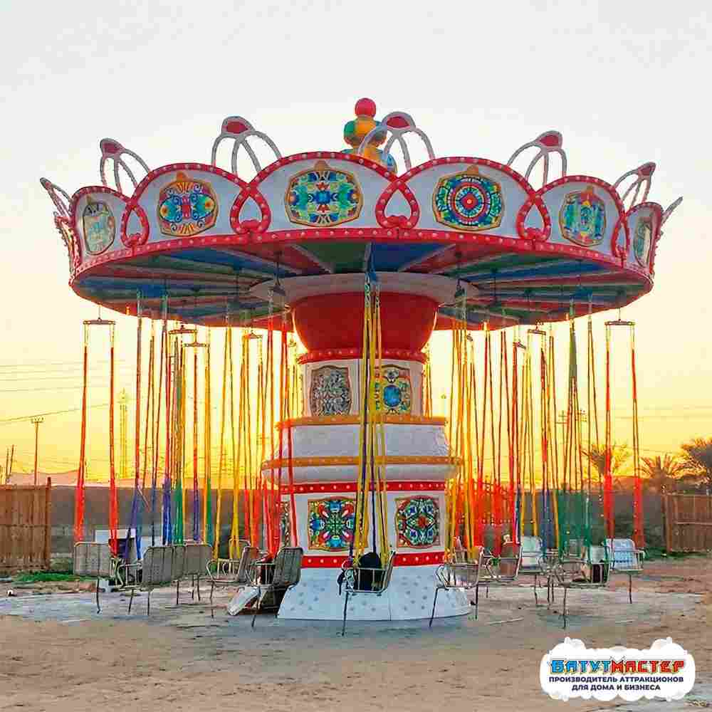 Детская цепочная карусель «Летающий сад», 24 места 15×15×7 м