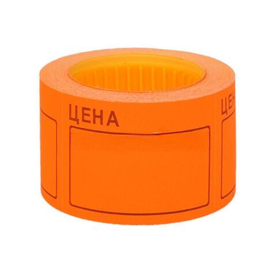 Лента 40х50 "Цена" оранжевая (5/100 шт.)