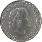 Netherlands, 2½ Gulden, 1964 – Queen Juliana, AU