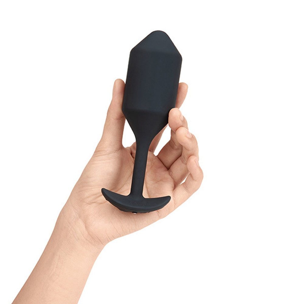 Черная пробка для ношения с вибрацией 15см b-Vibe Vibrating Snug Plug 4 BV-015-BLK
