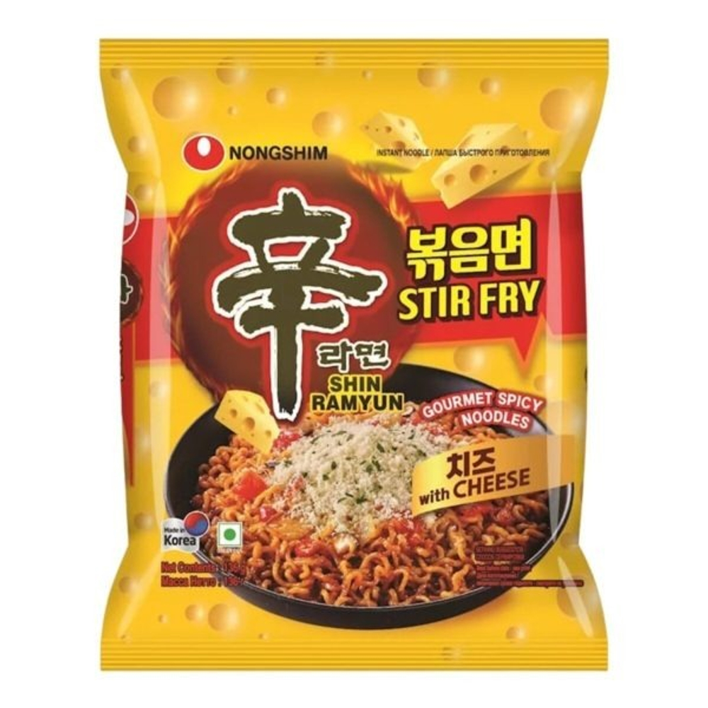 Лапша сырная Шин Рамен стир-фрай SHIN Ramyun Nongshim, 136г