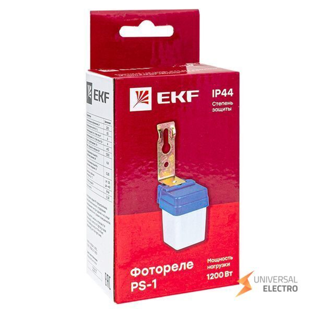 Фотореле PS-1 6А 1200Вт IP44 EKF PROxima