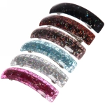 Заколка автомат «Lady Collection - Блеск», овал., 6 цветов, 9*2,5см (Кокетка)