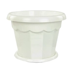 Горшок цветочный Гармония 1,5л с поддоном белый