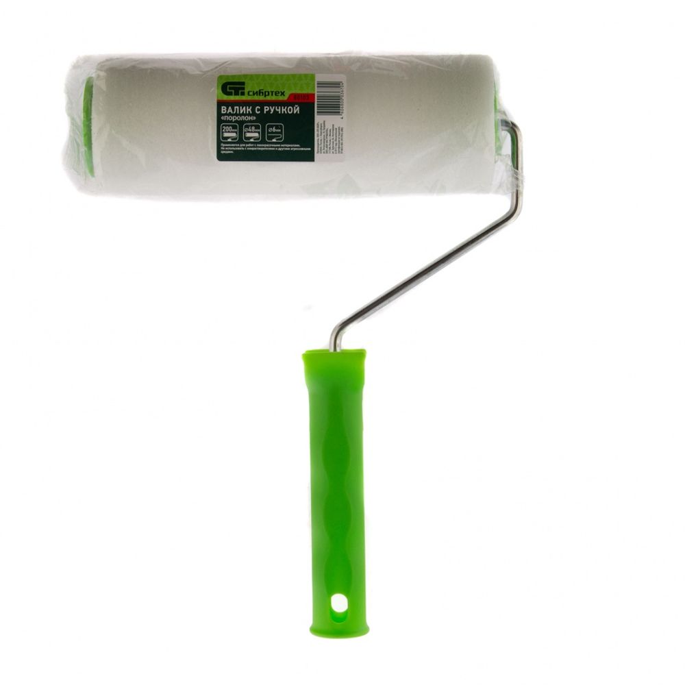 80103 Валик "ПОРОЛОН" с ручкой, 200 мм, D - 48 мм, D ручки - 6 мм Россия Сибртех