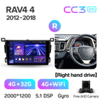 Teyes CC3 2K 9"для Toyota RAV4 2012-2018 (прав)