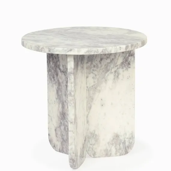 Кофейный стол Veda Ø41х41 см, фиолетовый индийский мрамор