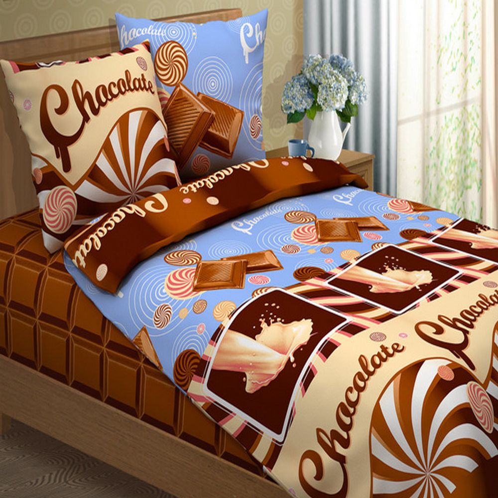 Комплект постельного белья "ВЛ. ШОКОЛАД", бязь Премиум, 100% хлопок, Россия.