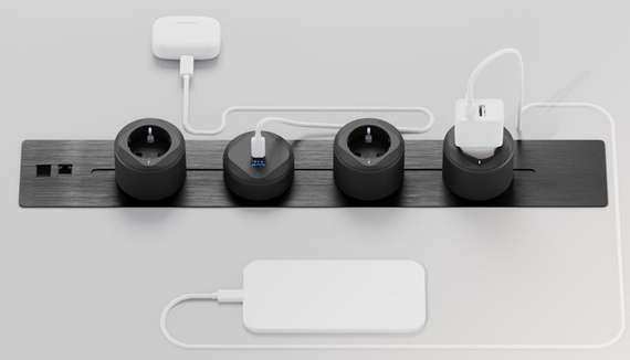 Комплект трек (3 адаптера T6R-B, 1 адаптер T21R-B) SPT-1AB-50-K.K1.N Черный 500*74*41