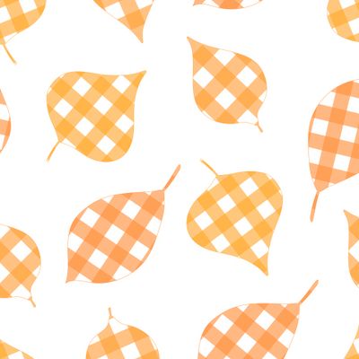 Осенние листья силуэты. Листья клетка принт