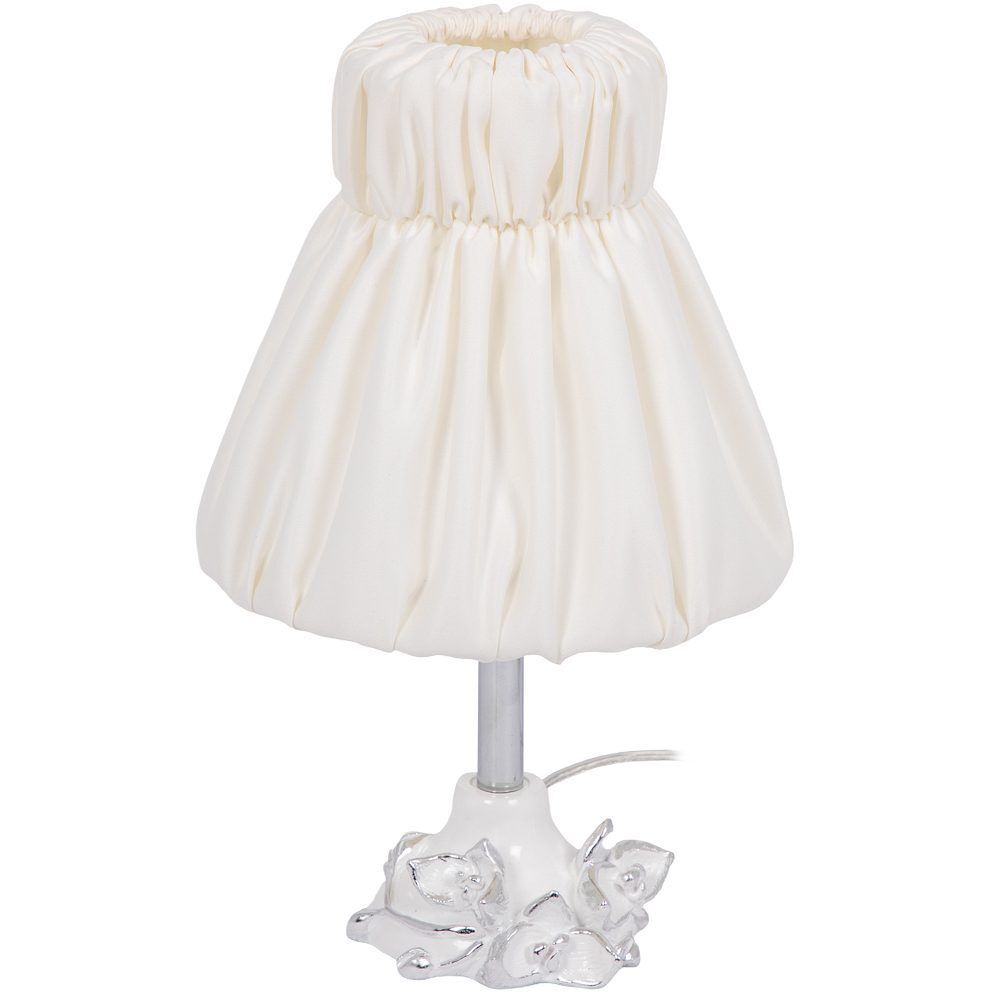 Настольная лампа Орхидея Лайм Белый с абажуром Адель Бланко