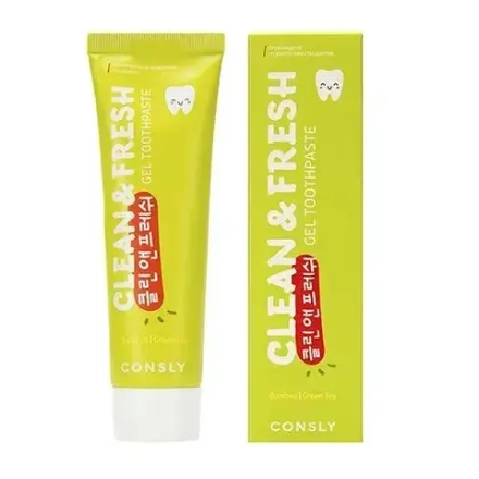 CNS Паста зубная гелевая Clean&Fresh с экстрактами бамбука и зеленого чая Bamboo & Green Tea Gel Toothpaste, 105г