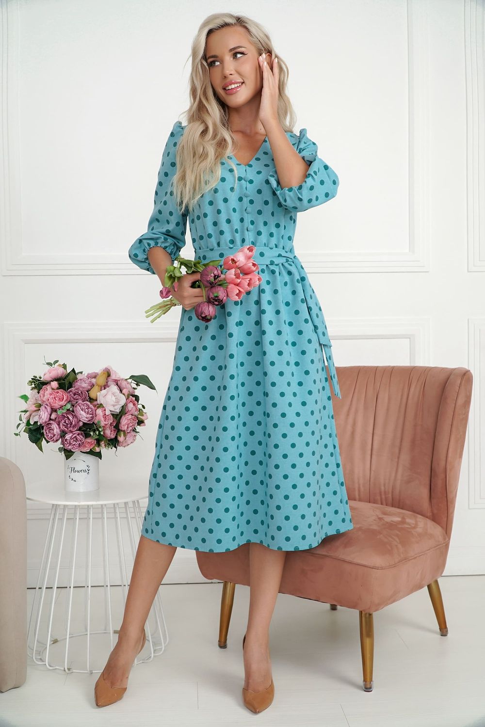 Платье Розетта (бирюзовое) П14114-45М LT Collection