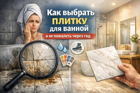 🛁 Как выбрать плитку для ванной и не пожалеть через год