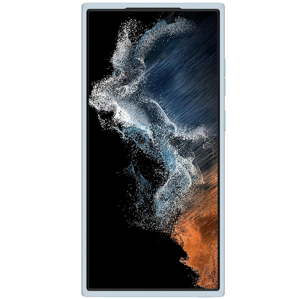 Чехол серого цвета (Star Grey) от Nillkin для Samsung Galaxy S23 Ultra, серия CamShield Silky Silicone, шелковистое силиконовое покрытие