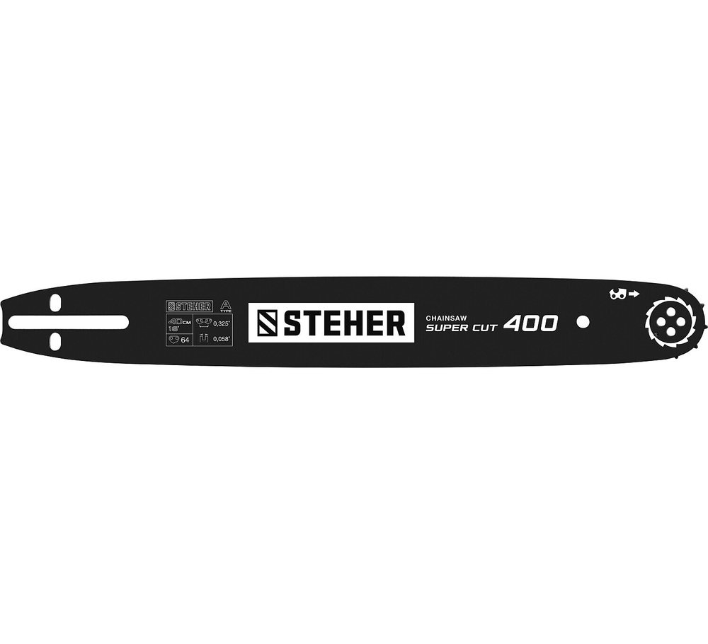 STEHER type A, шаг 0.325″, паз 1.5 мм, 40 см, шина для бензопил (75201-40)
