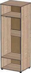 Шкаф для одежды без дверей глубиной 600 Стандарт Про дуб сонома