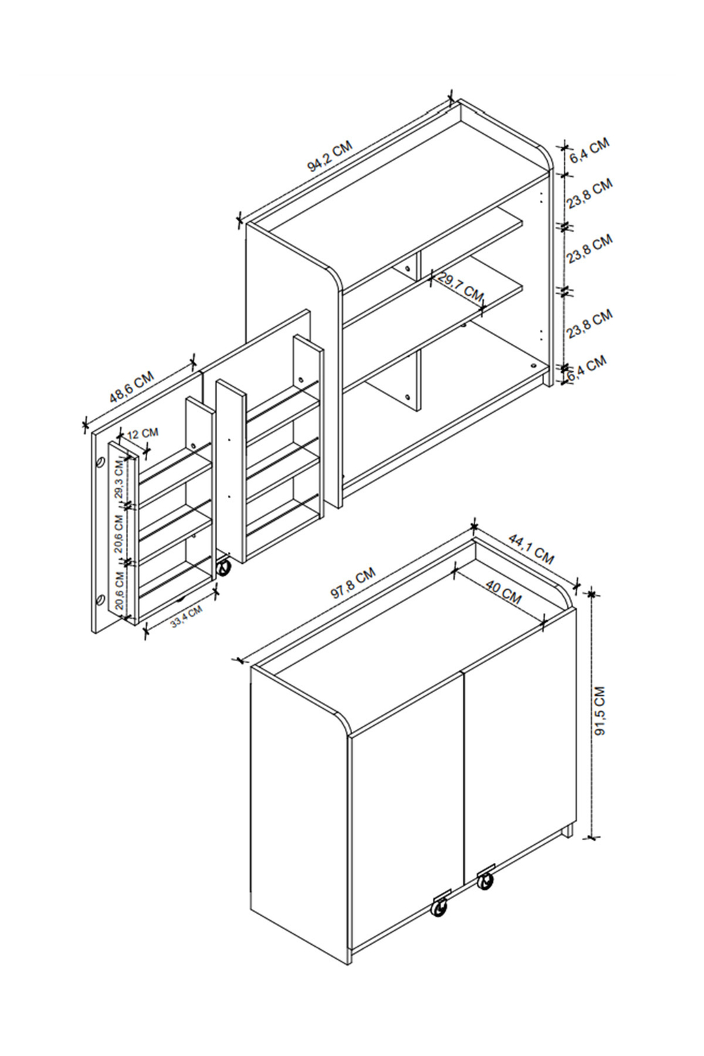 Кухонный шкаф GOKCE - белый