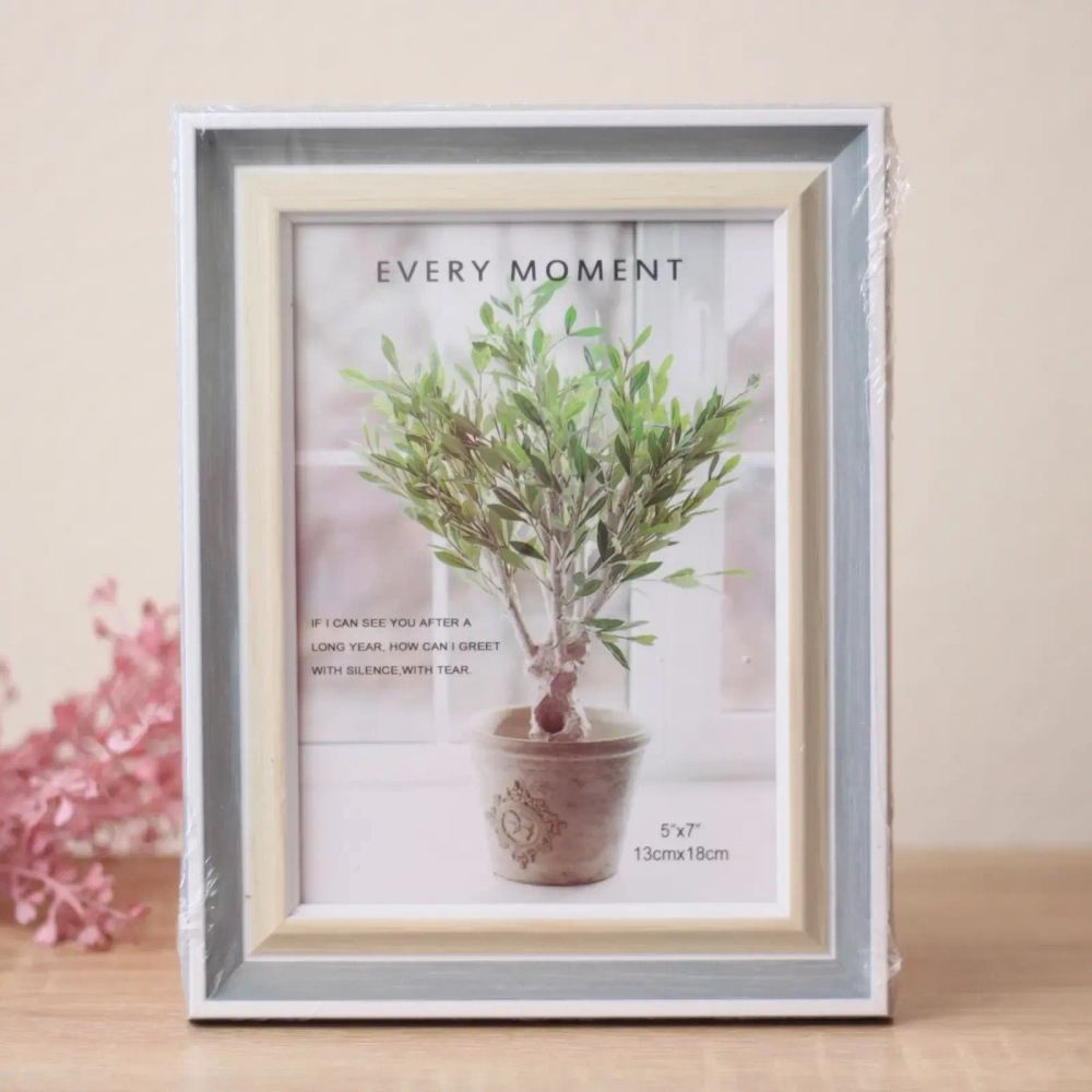 Фоторамка 13*18см «Женева» синяя дымка, пластик