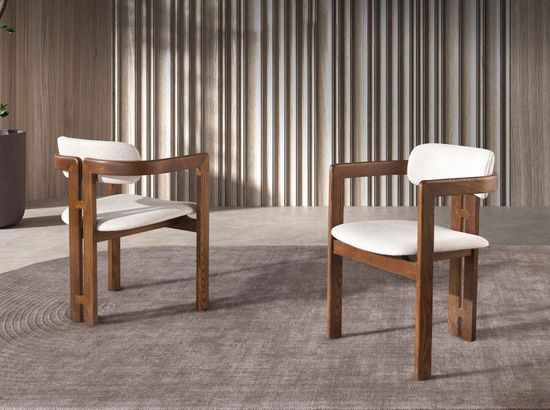 Стул 4194 из ткани белого цвета