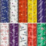 Бумага упаковочная "Funny Notes", 70x100 см, 10 дизайнов ассорти, ЗОЛОТАЯ СКАЗКА, 591919, 1шт