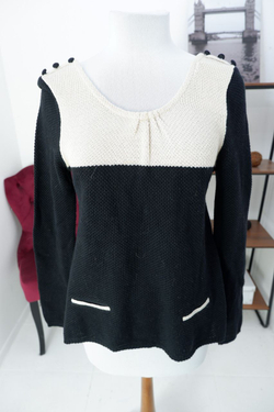 Джемпер с хлопком вязаный 46 размер