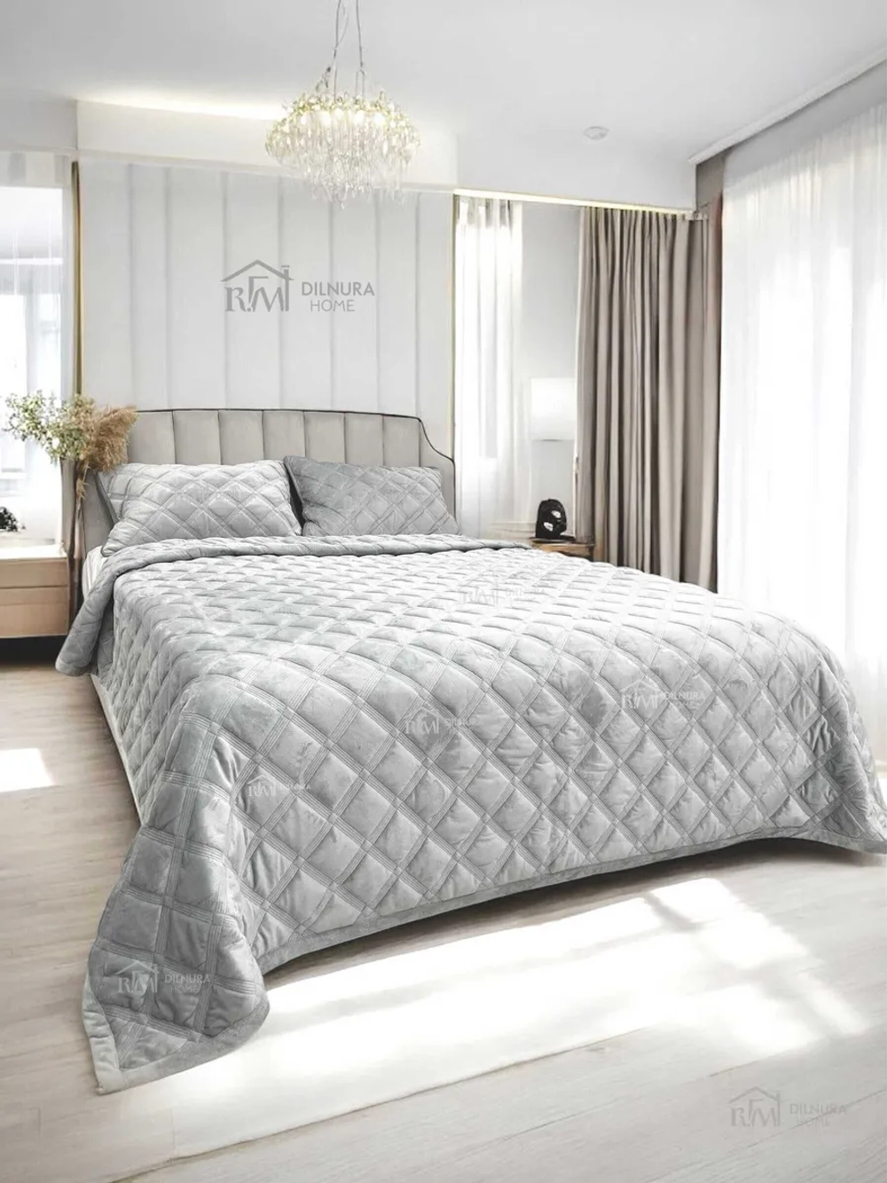 Покрывало 220х240 стеганое для кровати и дивана