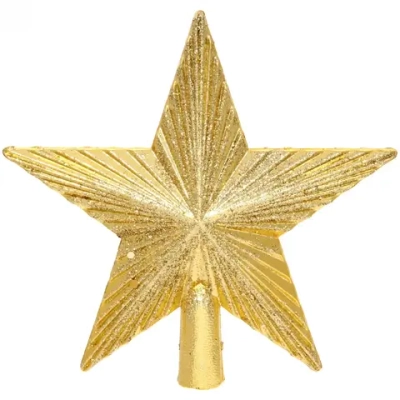 Звезда на ёлку 15 см «Золотой луч» золото