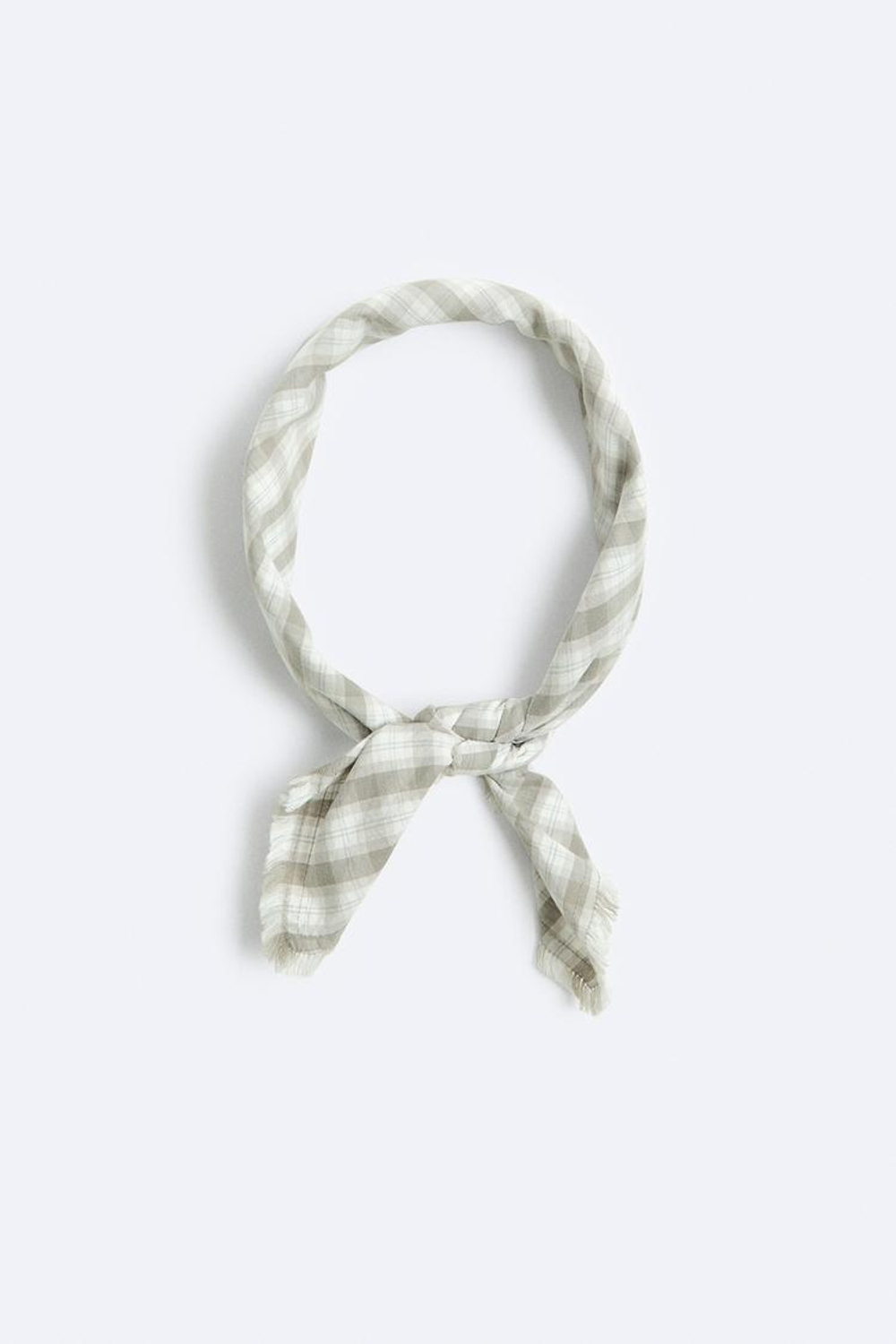 ZARA БАНДАНА В КЛЕТКУ, БЕЖЕВЫЙ