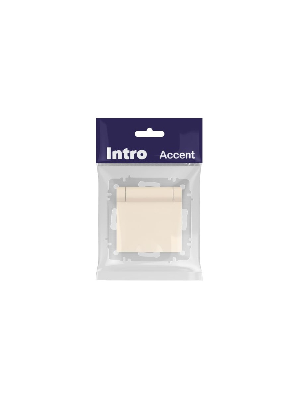 Розетка 1-м СП Accent 6-203-02 16А IP20 250В 2P+E Schuko с крышкой сл.кость Intro Б0063716