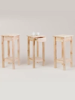 Стеллаж с ящиком и полочкой Ральф, деревянный, без отделки