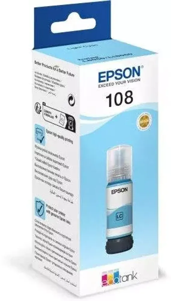 Картридж Epson C13T09C54A 108 EcoTank ink Light Cyan