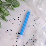 Набор свечей для торта 20 шт., 8 см, с держателями, голубые, ЗОЛОТАЯ СКАЗКА, в блистере, 591455