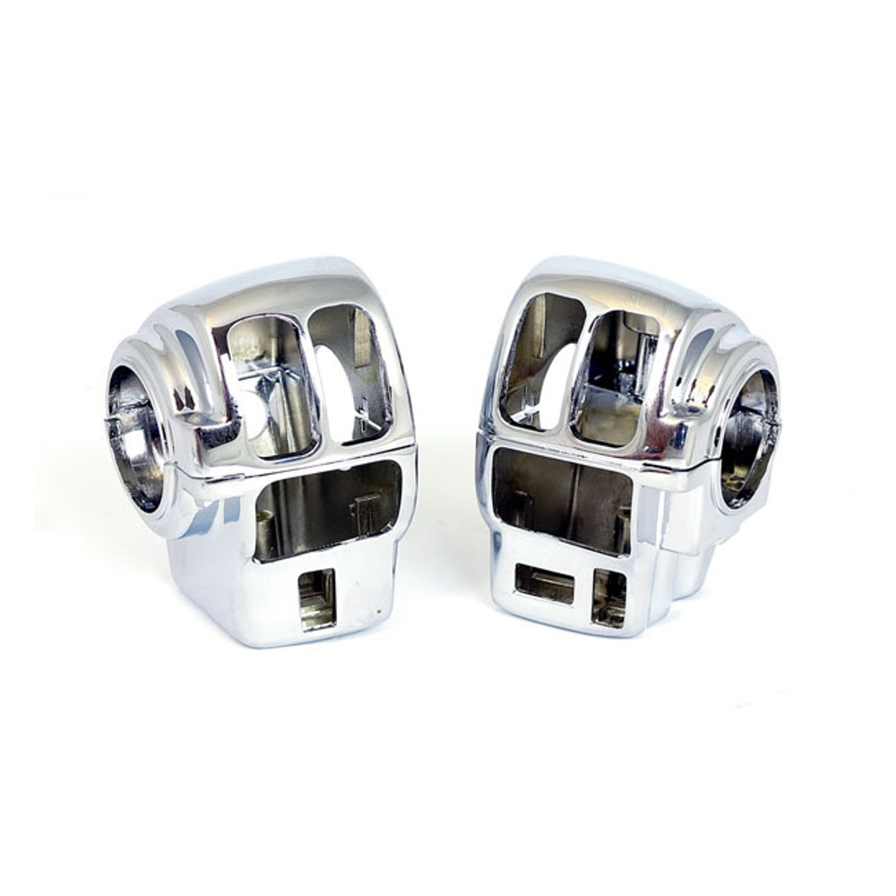 Корпусы пультов хром  96-13 FLHT/C, FLHX, FLTRX; 10-11 FLHXXX