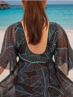 Купальник-платье слитный большой размер