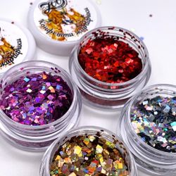 1238 Конфетти "Жирафики" 2 г серебро