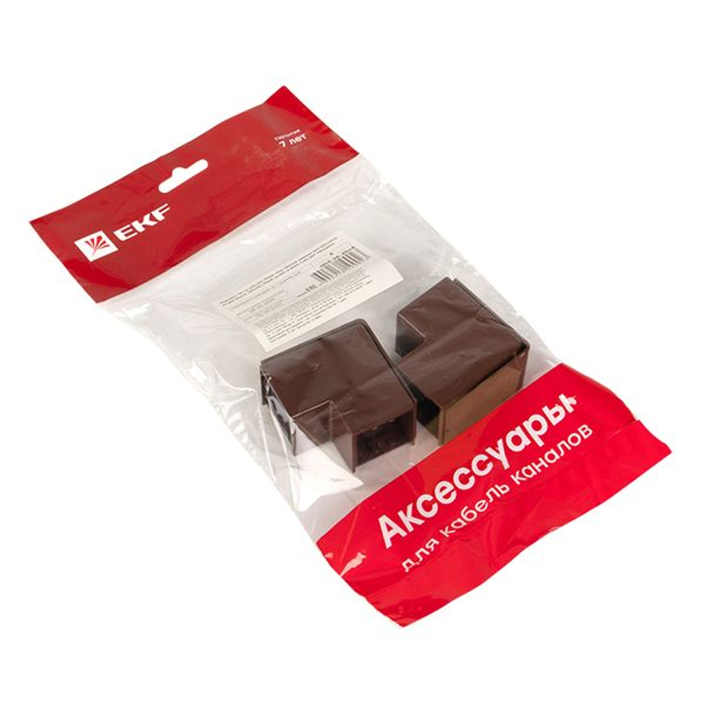 Поворот 90 гр. (25x25) (4 шт) темное дерево EKF-Plast