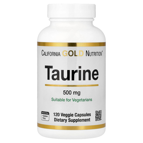 California Gold Nutrition, таурин, 120 растительных капсул (500 мг в 1 капсуле)