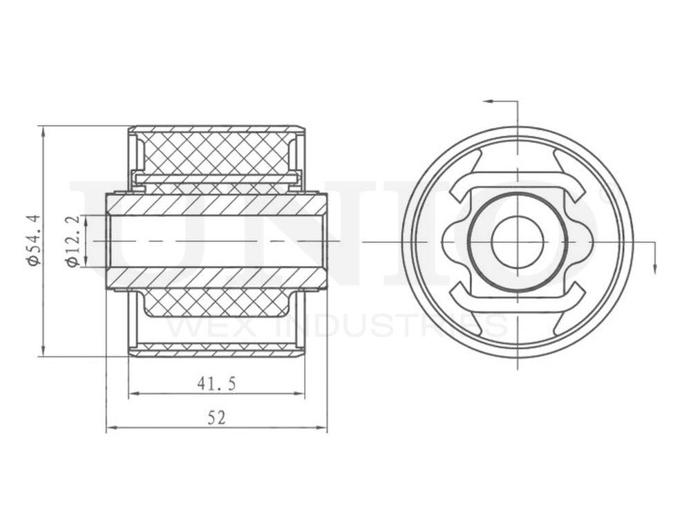 Сайлентблок заднего поперечного рычага UNIO RMP-20360