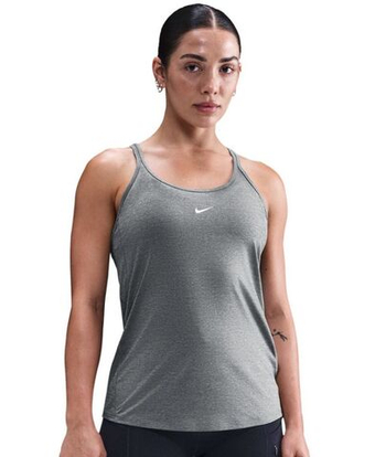 Женский топ теннисный Nike One Classic Dri-Fit - smoke grey/htr/white