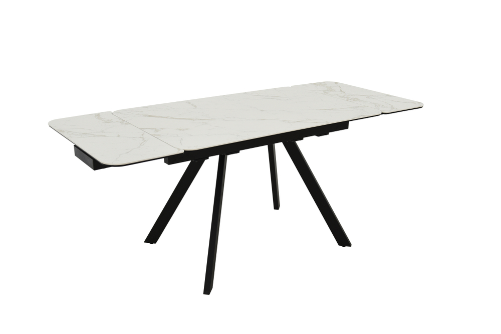 Стол Аврора Леон NEW, Керамогранит, Черный/Calacata vaglioro