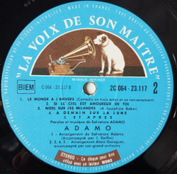Винтажная виниловая пластинка LP Salvatore Adamo Адамо (France 1968)