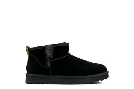 UGG Mens Classic Ultra Mini Zip Boot Black/Pearfect