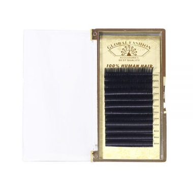 Ресницы для наращивания Global Fashion 8,10,12 мм C 0.15