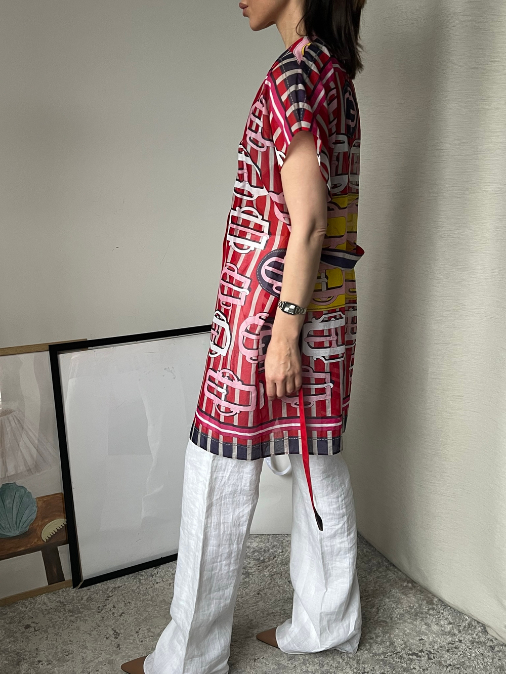 Хлопковая платье-туника Hermes , S