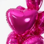 F Шар 18"/46 см, Сердце Фуше фуксия (БГ-15)