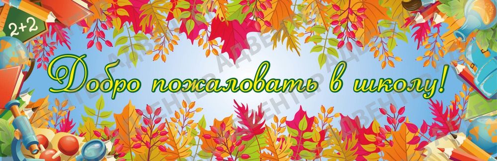 Баннер Добро пожаловать в школу