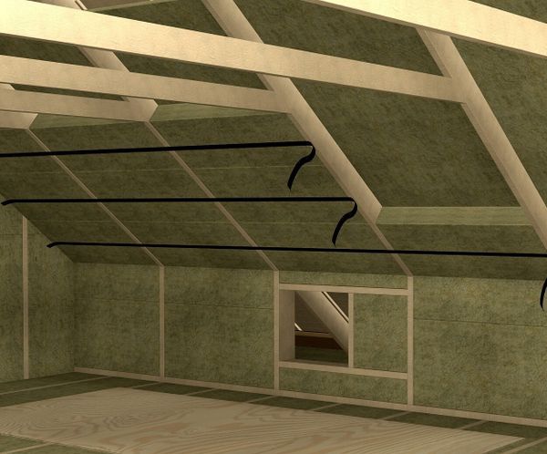 Утепление мансарды изнутри, если крыша уже покрыта