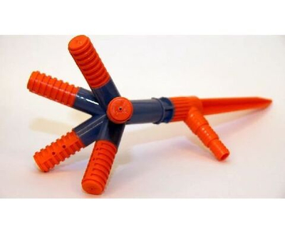 Дождеватель разбрызгиватель 5-х лучевой на пике, 31см, круговой, пластик